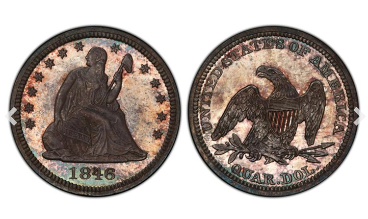 1846 Proof Seated Liberty Quarters