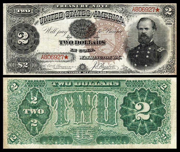 1890 Treasury Note – Brown Seal