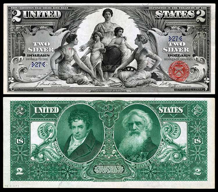 1896 Silver Certificate – Red Seal