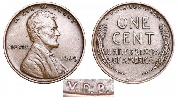 1909 P VDB Lincoln Wheat Cent