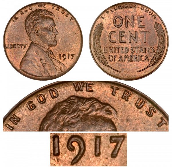 1917 P Wheat Penny (Doubled Die Obverse)