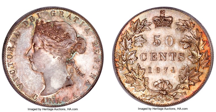 1871 Canada Victoria 50 Cent