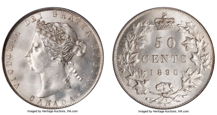 1890 Canada Victoria 50 Cent
