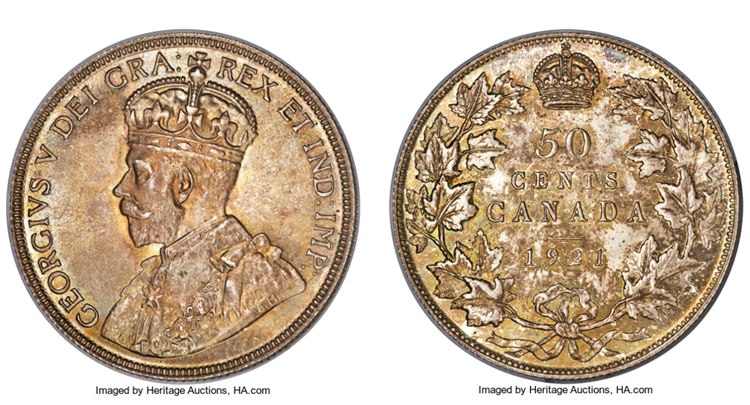 1921 Canada George V 50 Cent