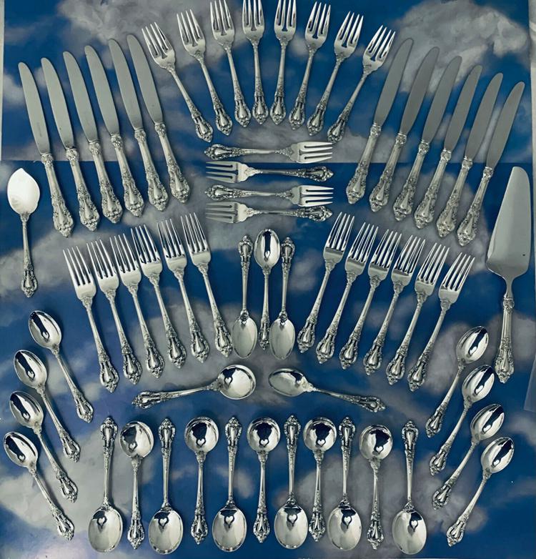 ELOQUENCE BY LUNT STERLING SILVER FLATWARE SET FOR 18