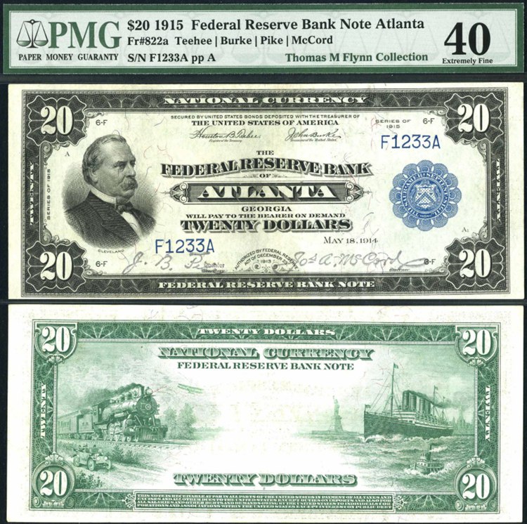 Fr. 882a $20 1915 Federal Reserve Bank Note