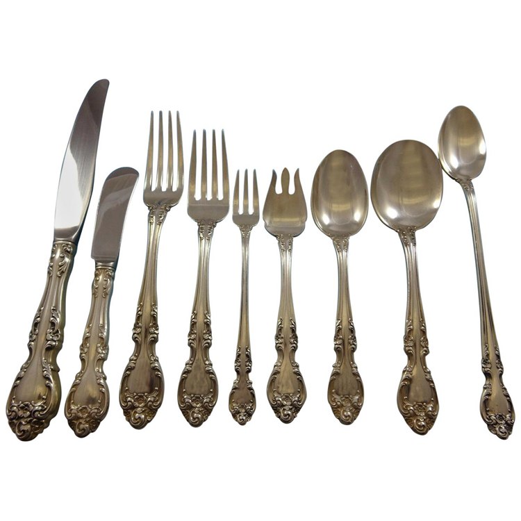 Melrose by Gorham Sterling Silver Flatware Service for 12 Set 119 Pieces