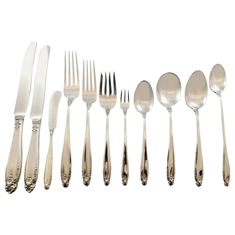 Prelude by International Sterling Silver Flatware Set Dinner Service 145 Pieces
