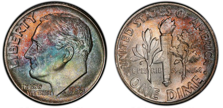 1955 Roosevelt Dime $9,300