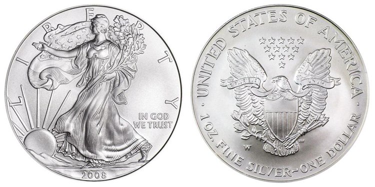 2008 W American Silver Eagle