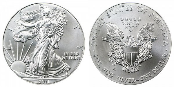 2011 S American Silver Eagle Burnished Uncirculated