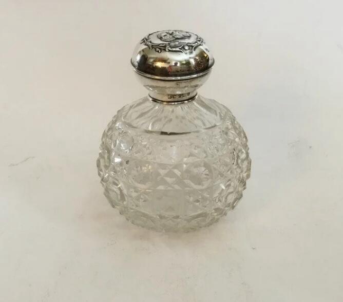 1.  English Cut Glass Victorian Perfume Bottle