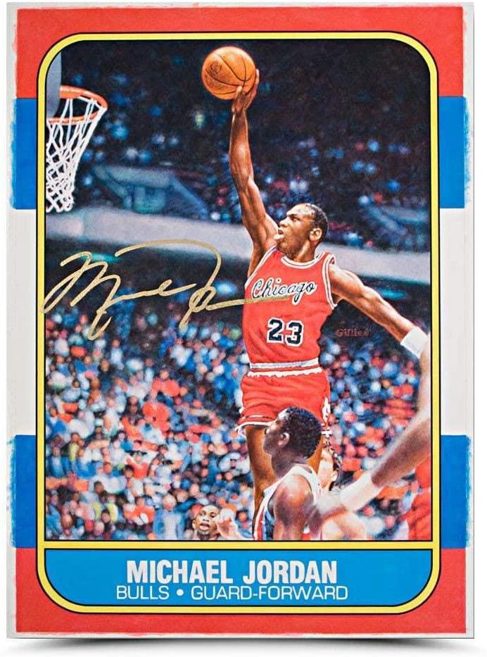 1. Michael Jordan Autographed Original Fleer Rookie Card Art