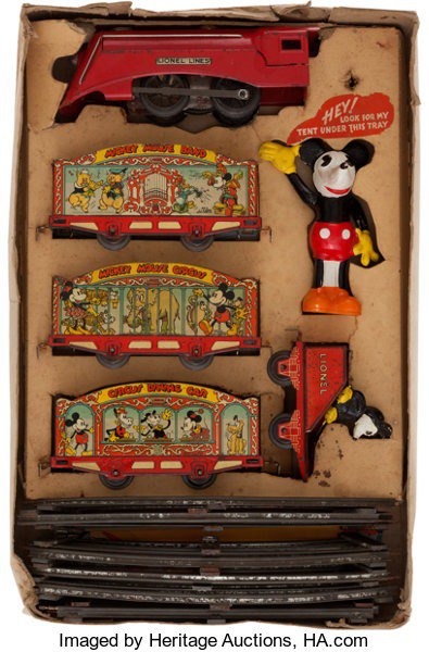 12. Lionel Pre-War Mickey Mouse Circus Train Set