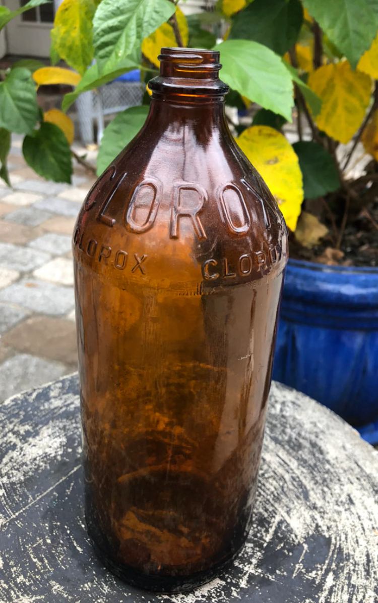 12. Vintage Embossed Clorox Bottle 32-oz