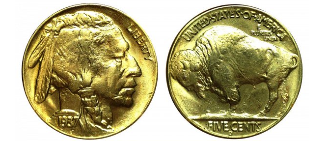 13. 1937 D Buffalo Nickel 3 Legs $54,625
