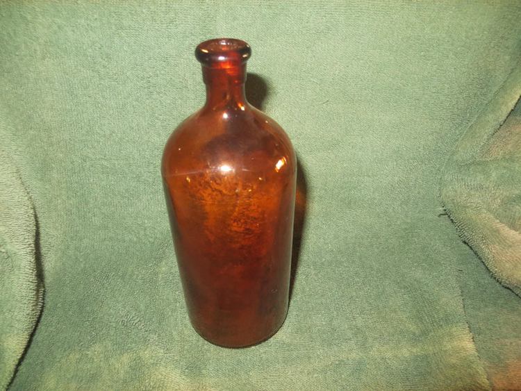 13. Vintage Brown Amber Glass Clorox Bottle