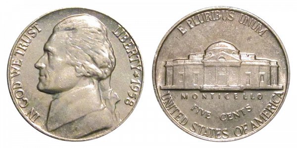 15. 1958 Jefferson Nickel $8,225