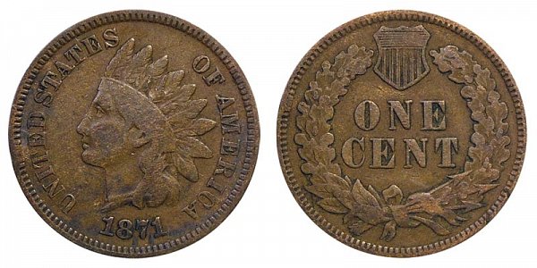 1871 Indian Head Cent