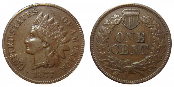 1877 P Indian Head Cent