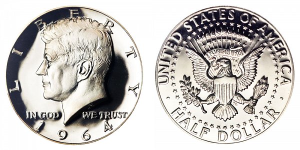 1964 P Kennedy Half Dollar Heavily Accented Hair $19,975
