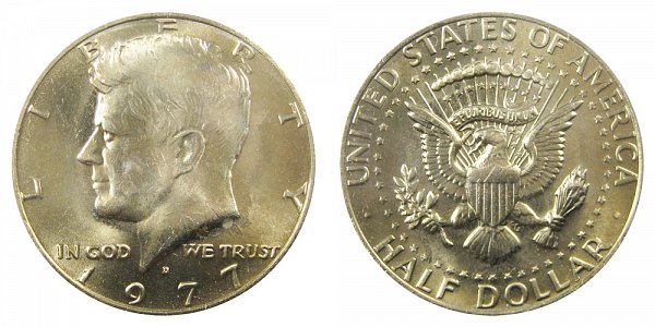 1977 D Kennedy Half Dollar Struck on a Silver Planchet $6,600