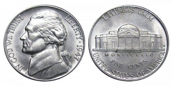 5. 1947 S Jefferson Nickel $14,950