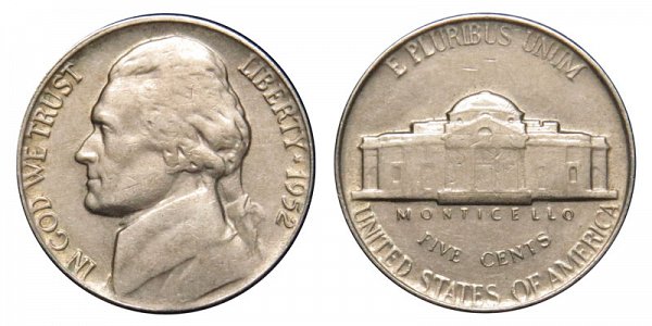 6. 1952 Jefferson Nickel $14,950