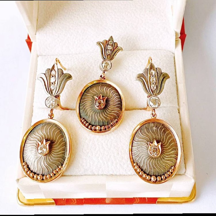 6. Antique Russian Diamond Set