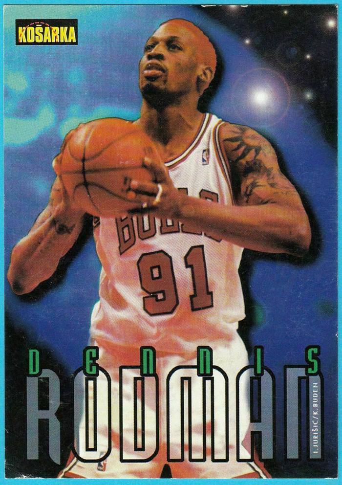 6. Yugoslav Old Basketball Sticker Card Kosarka Dennis Rodman