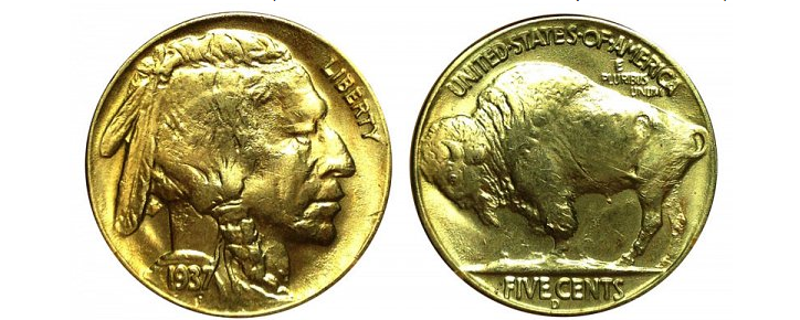 8. 1937 D Buffalo Nickel 3 Legs $85,187.50