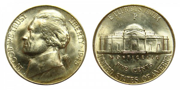 8. 1945 P Jefferson Nickel $9,987.50