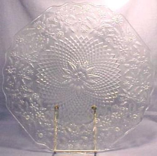 Pineapple and floral depression glass pattern