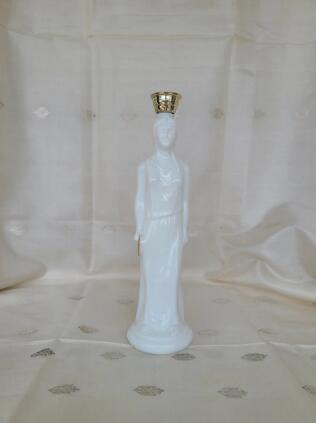 White Ceramic Greek Goddess Avon Bottle