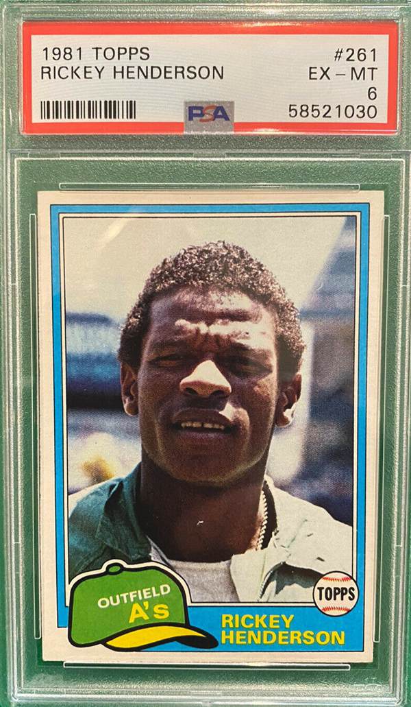 1. 1981 Topps Baseball 2nd Year Card Rickey Henderson