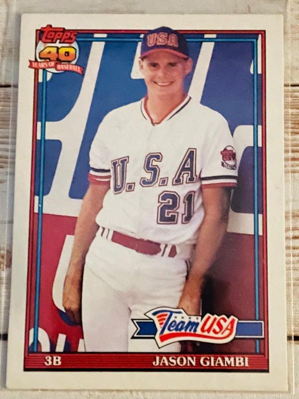 1. 1991 Topps Jason Giambi Team USA Rookie Baseball Card