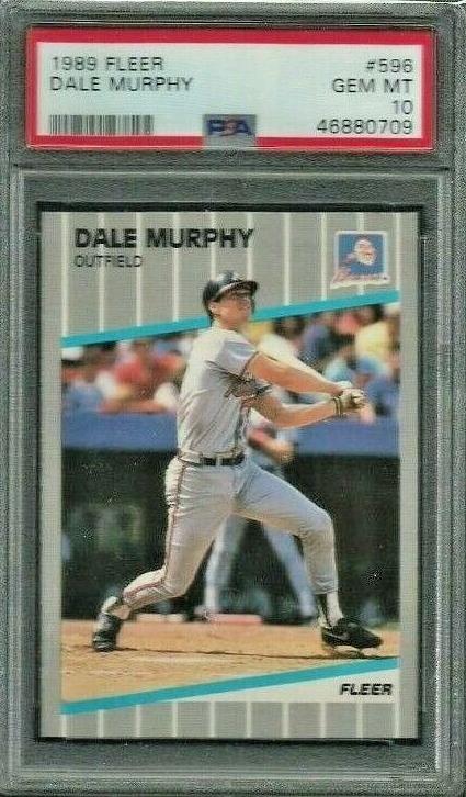 10. 1989 Fleer Dale Murphy Baseball Card