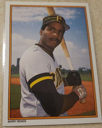  10. Topps 1987 baseball card Barry Bonds