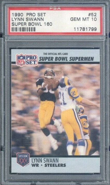 11. 1990 Pro Set Lynn Swann Super Bowl 160 WR-Steelers Card