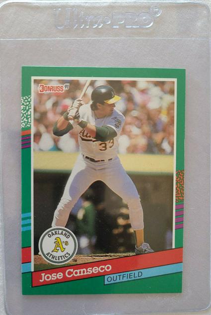 11. 1991 Donruss Baseball Jose Canseco Card