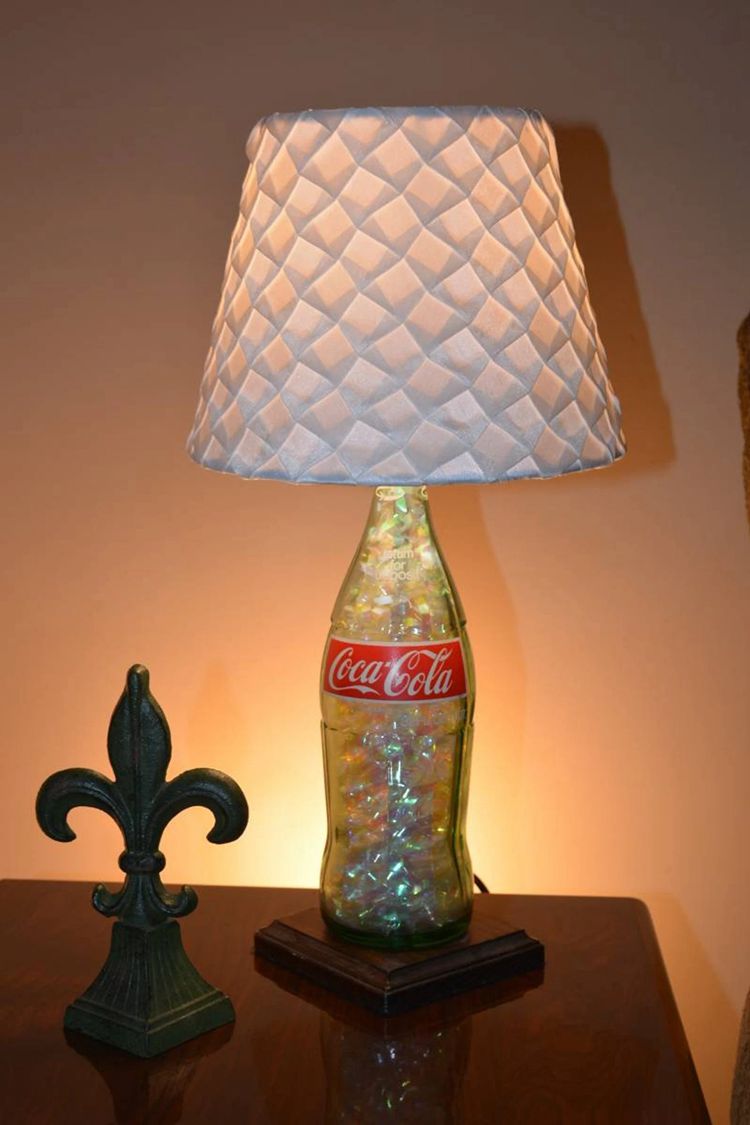 11. Coca-Cola Glass Bottle Lamp Recycled