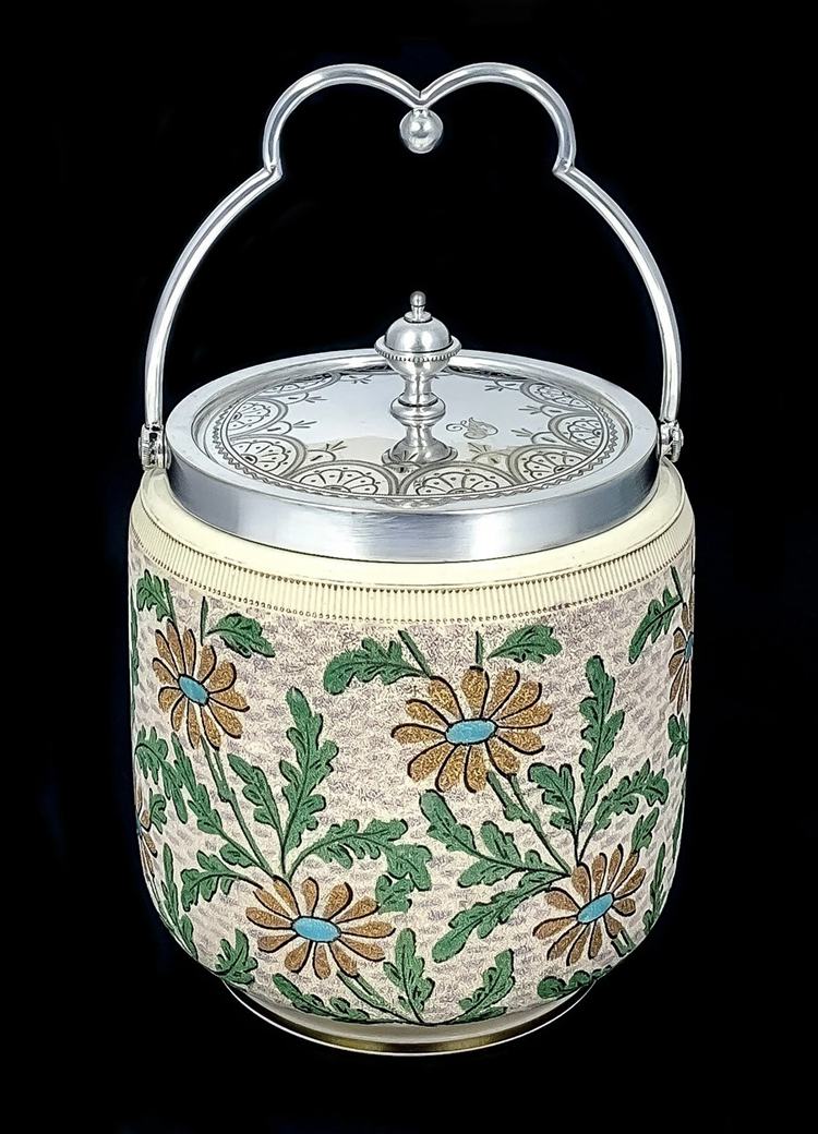 11. Large Ornate Victorian Silver-Plated Cookie Jar