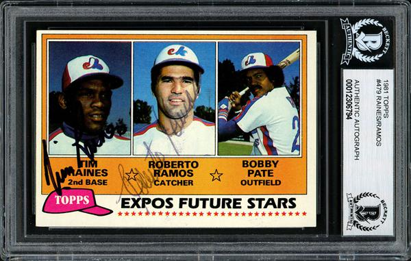 11. Tim Raines & Ramos Autographed 1981 Topps Rookie Card