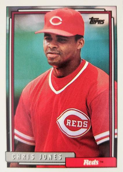 12. 1992 Topps Chris Jones Cincinnati Reds Baseball Card