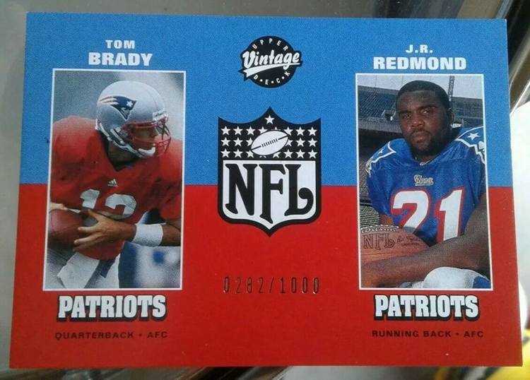 13. Upper Deck Vintage Tom Brady JR Redmond Football Card RC