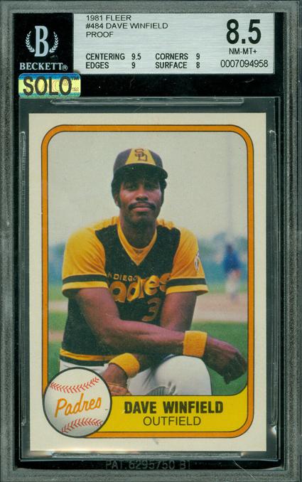14. 1981 Fleer Dave Winfield Baseball Card