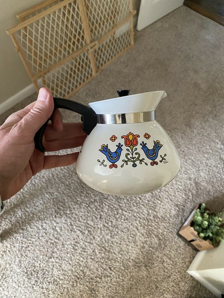 14. Vintage Country Festival Friendship Bluebirds Corningware Tea Pot