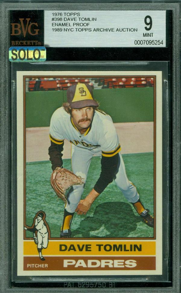 16. 1976 Topps Dave Tomlin Enamel Baseball Card