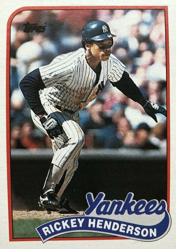 16. 1989 Topps Rickey Henderson New York Yankees