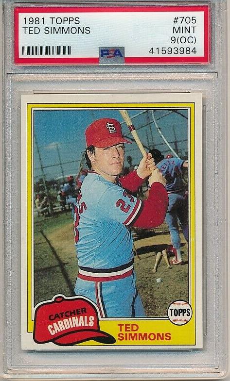 16. Ted Simmons St. Louis Cardinals 1981 Topps